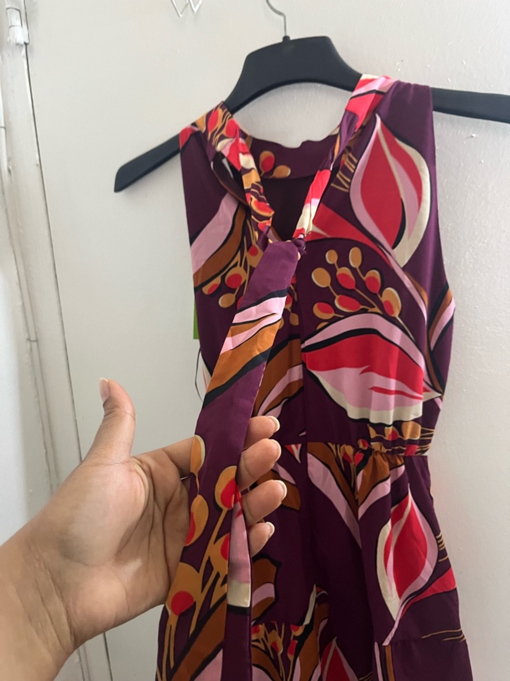Sam Edelman Plum Floral & Abstract Print Sleeveless Maxi Dress - Picture 9 of 10